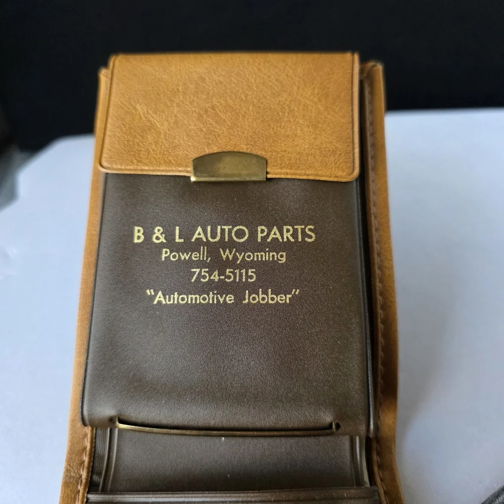 Vintage 1983 British Calf Bifold Wallet Pick-Pocket-proof  Man Made Leather